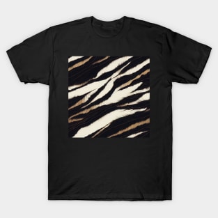 Stylized White Tiger Fur - Printed Faux Hide #10 T-Shirt